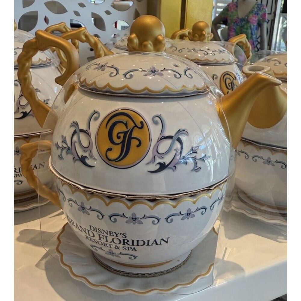 Disney Parks 2024 Grand Floridian Resort &Spa Tea Pot NEW